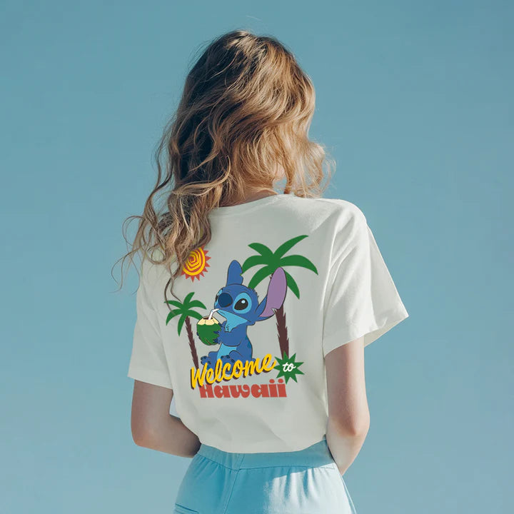 WELCOME TO HAWAII STITCH PLAYERA