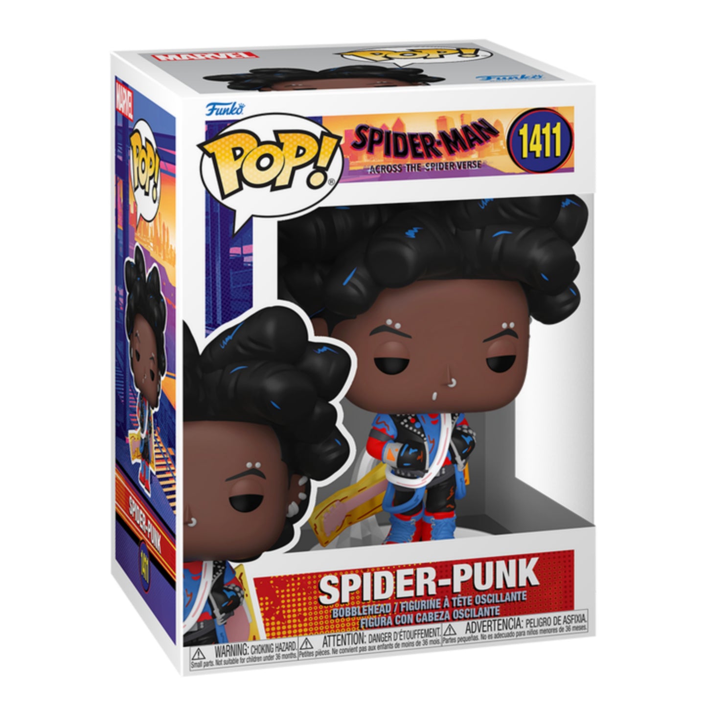 SPIDER-PUNK UNMASKED 1411 : SPIDER-MAN ACROSS THE SPIDER-VERSE  FUNKO POP ! MARVEL