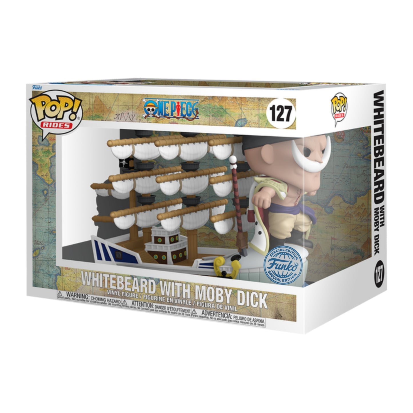 BARBA BLANCA CON MOBY DICK SPECIAL EDITION #127 : ONE PIECE - FUNKO POP! RIDES DELUXE