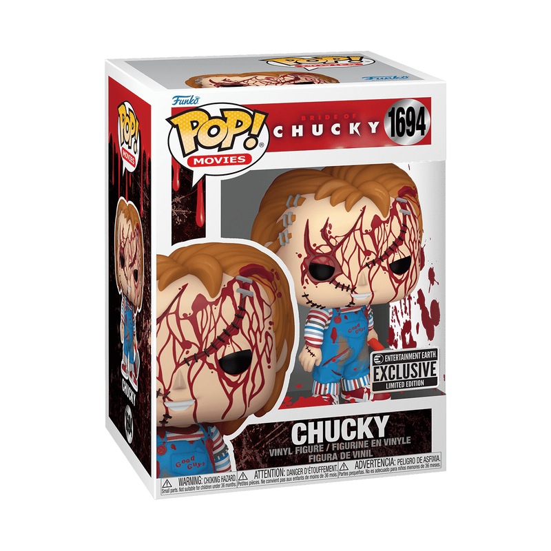 CHUCKY BLOODY EXCLUSIVO ENTERTAINMENT EARTH #1694 : BRIDE OF CHUCKY - FUNKO POP! MOVIES