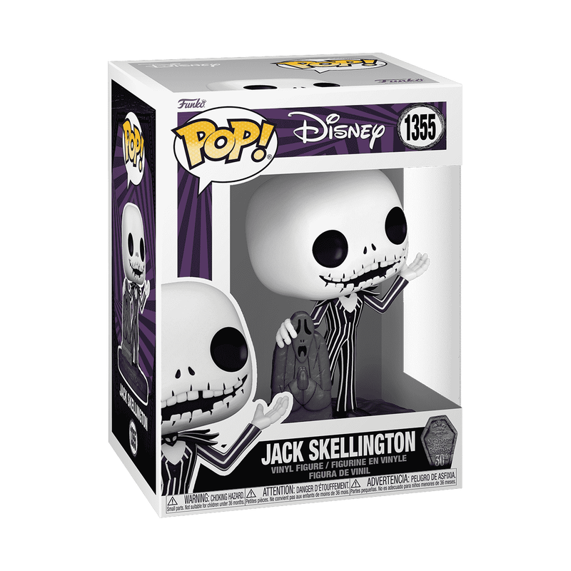 JACK SKELLINGTON CON LAPIDA #1355 : THE NIGHTMARE BEFORE CHRISTMAS 30 ANIVERSARIO - FUNKO POP! DISNEY