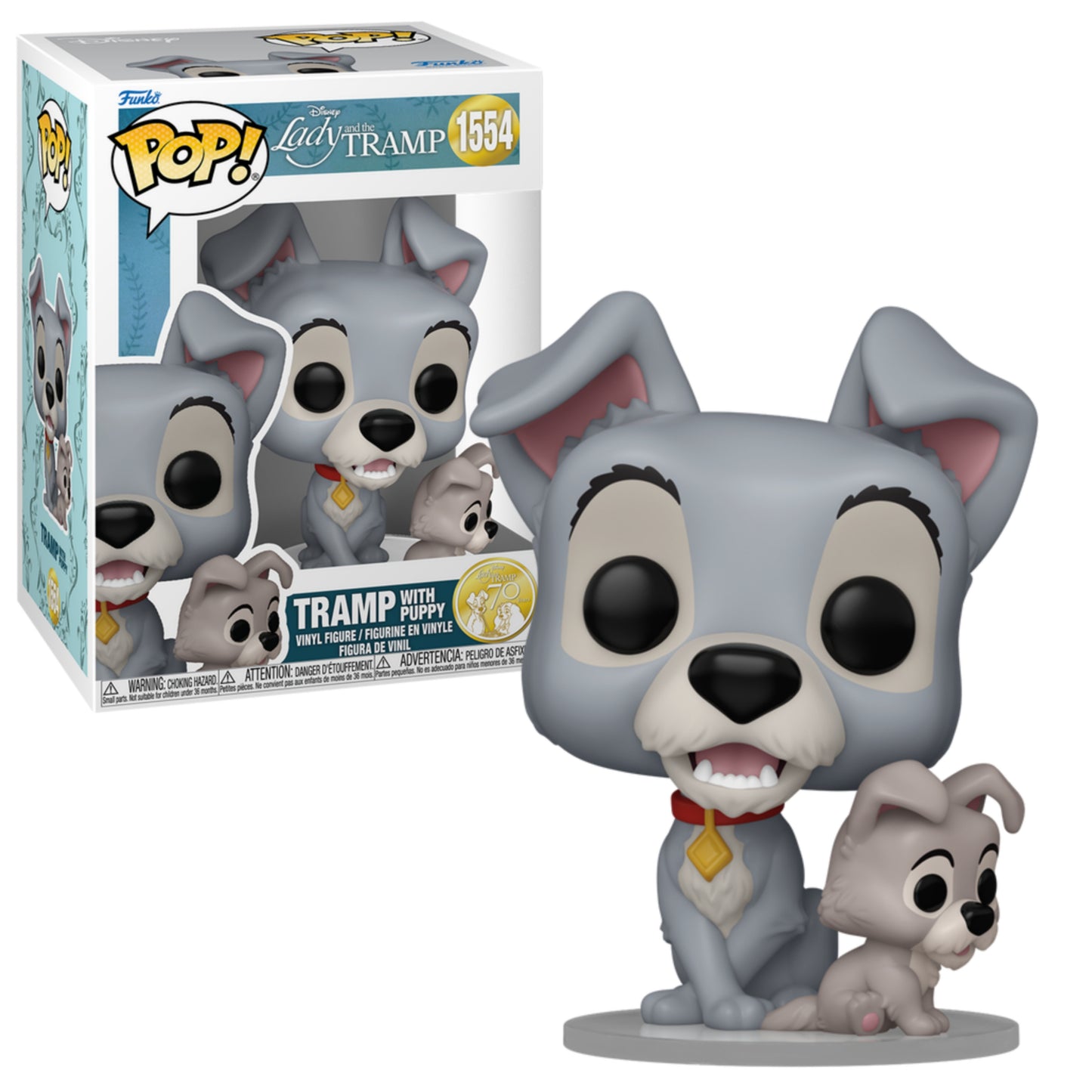 TRAMP WITH PUPPY #1554 : LA DAMA Y EL VAGABUNDO - FUNKO POP! DISNEY