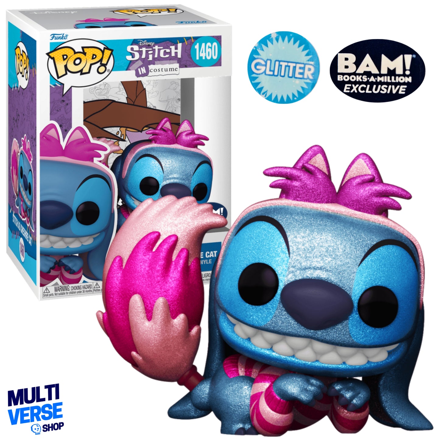 STITCH AS CHESHIRE CAT (GLITTER) #1460 : STITCH IN COSTUME - FUNKO POP! DISNEY