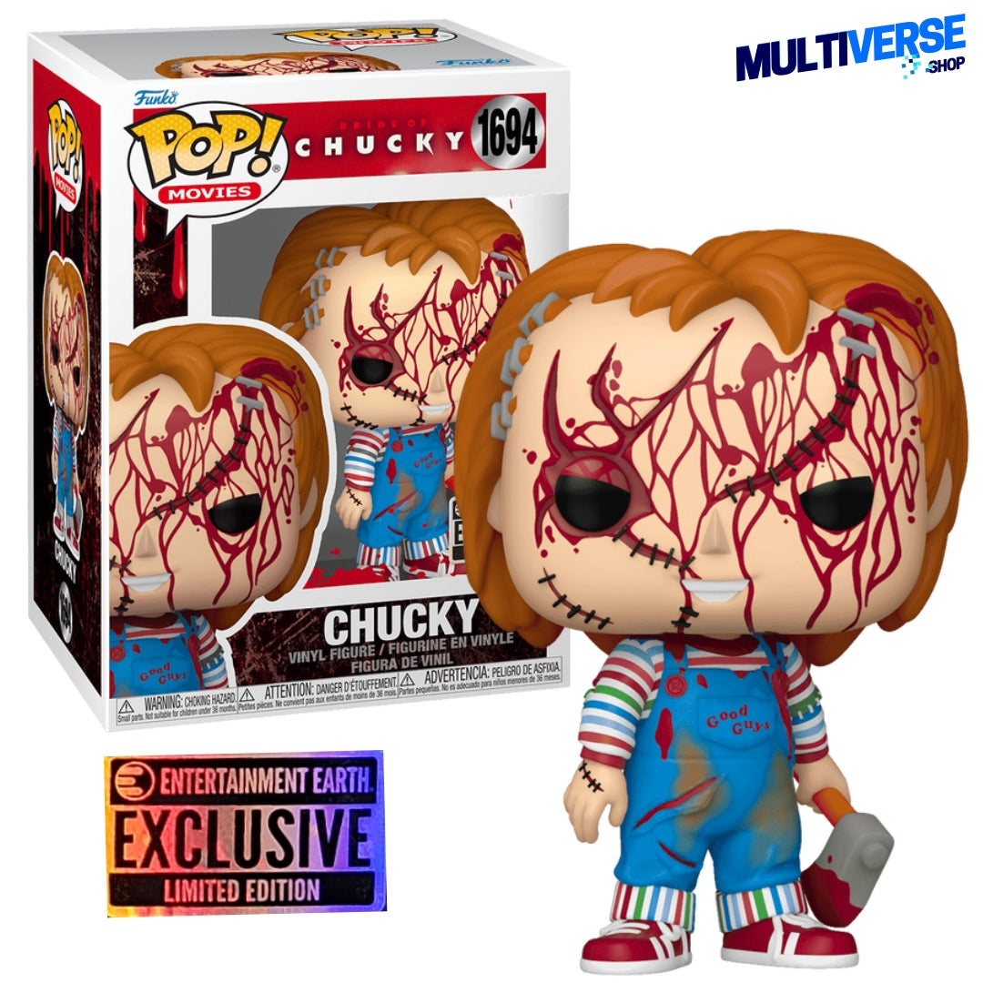 CHUCKY BLOODY EXCLUSIVO ENTERTAINMENT EARTH #1694 : BRIDE OF CHUCKY - FUNKO POP! MOVIES