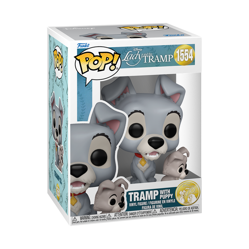 TRAMP WITH PUPPY #1554 : LA DAMA Y EL VAGABUNDO - FUNKO POP! DISNEY