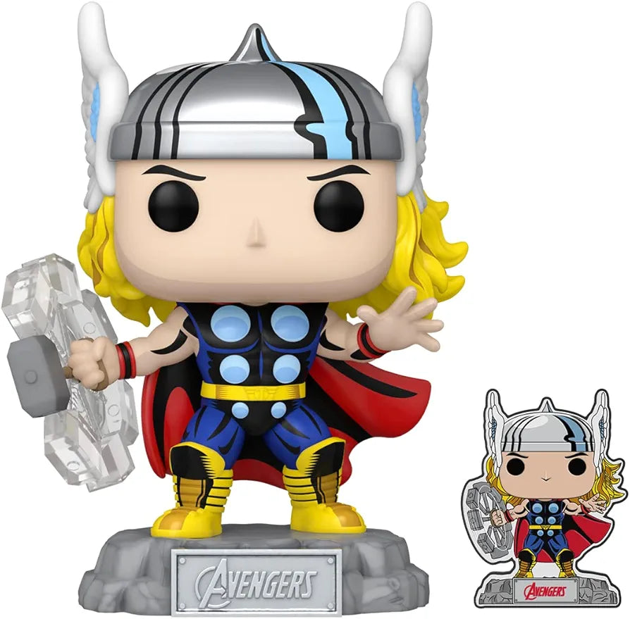 Cómic Thor con Pin 1190 : Avengers 60 Aniversario Exclusivo - Funko Pop! Marvel