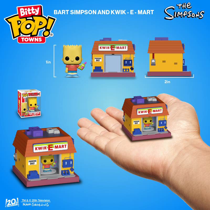 Bitty Pop! Bitty Town: Los Simpson - Bart Simpson y Kiwi-E Mart