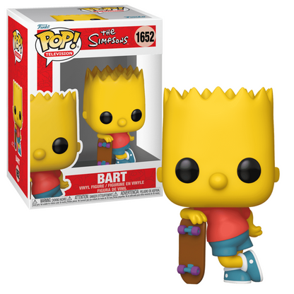 BART SIMPSON WITH SKATEBOARD #1652 : THE SIMPSONS - FUNKO POP! ANIMATION