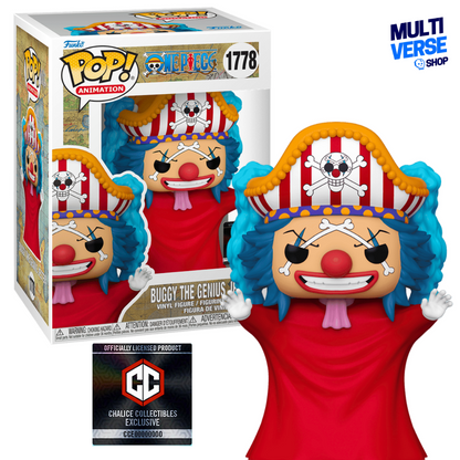 BUGGY THE GENIUS EXCLUSIVO CHALICE JESTER #1778 : ONE PIECE - FUNKO POP! ANIMATION