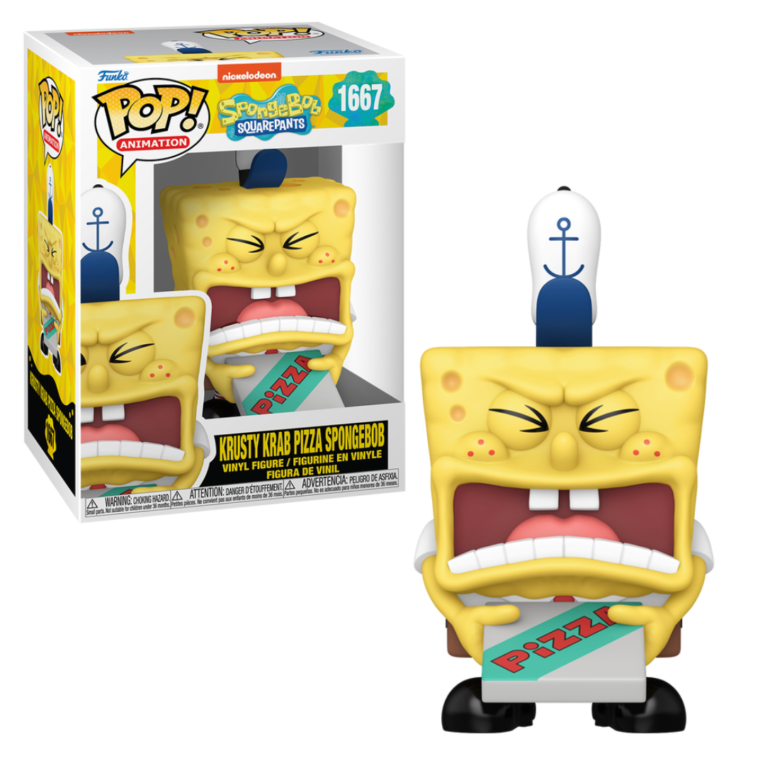 BOB ESPONJA CON LA PIZZA DE DON CANGREJO 1667 : BOB ESPONJA 25 ANIVERSARIO - FUNKO POP! ANIMATION