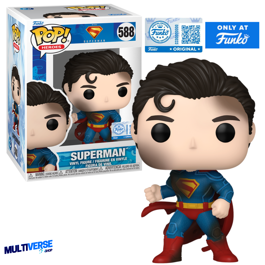 SUPERMAN BATTLE DAMAGED EXCLUSIVE FS #588 : SUPERMAN - FUNKO POP! HEREOES
