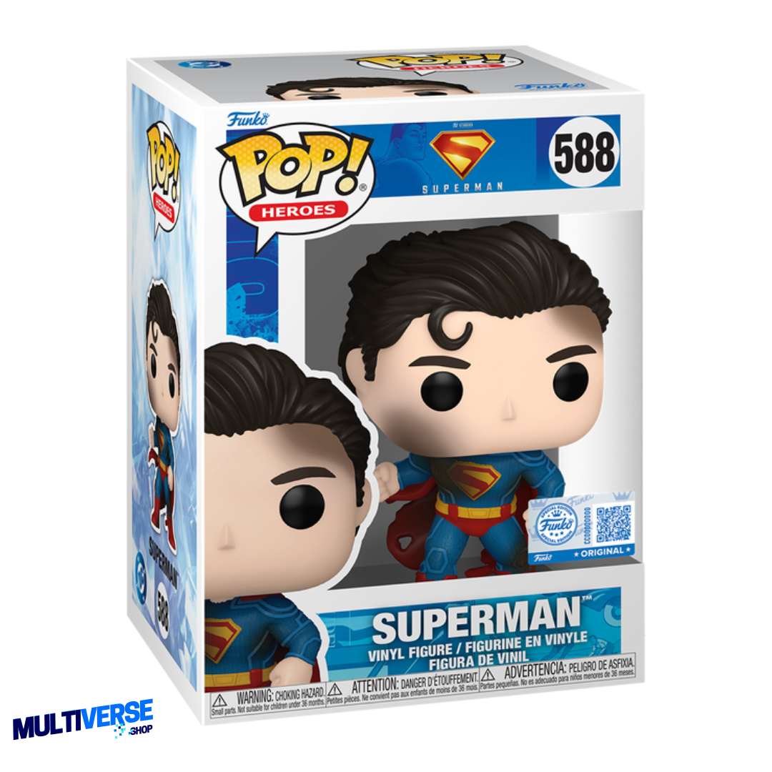 SUPERMAN BATTLE DAMAGED EXCLUSIVE FS #588 : SUPERMAN - FUNKO POP! HEREOES