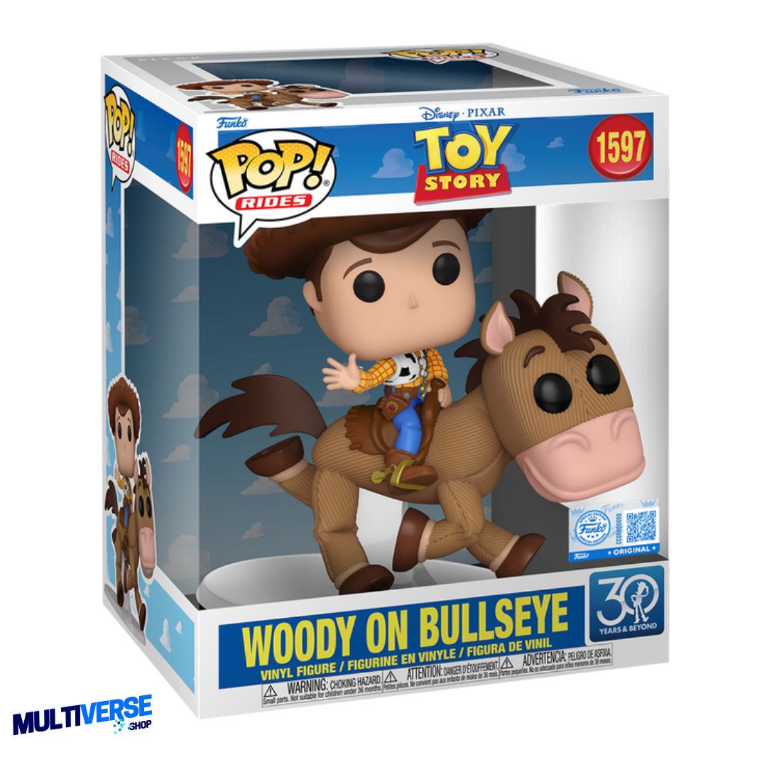 WOODY ON BULLSEYE DELUXE EXCLUSIVE 30TH ANNIVERSARY #1597 : TOY STORY - FUNKO POP! RIDES