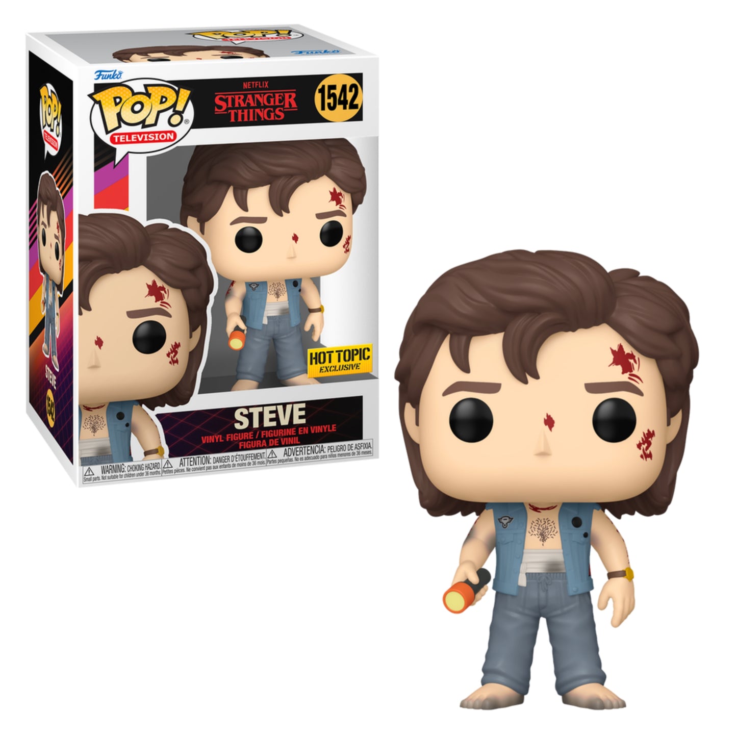 STEVE (BLOODY) EXCLUSIVO HOTTOPIC STRANGER THINGS FUNKO POP TV