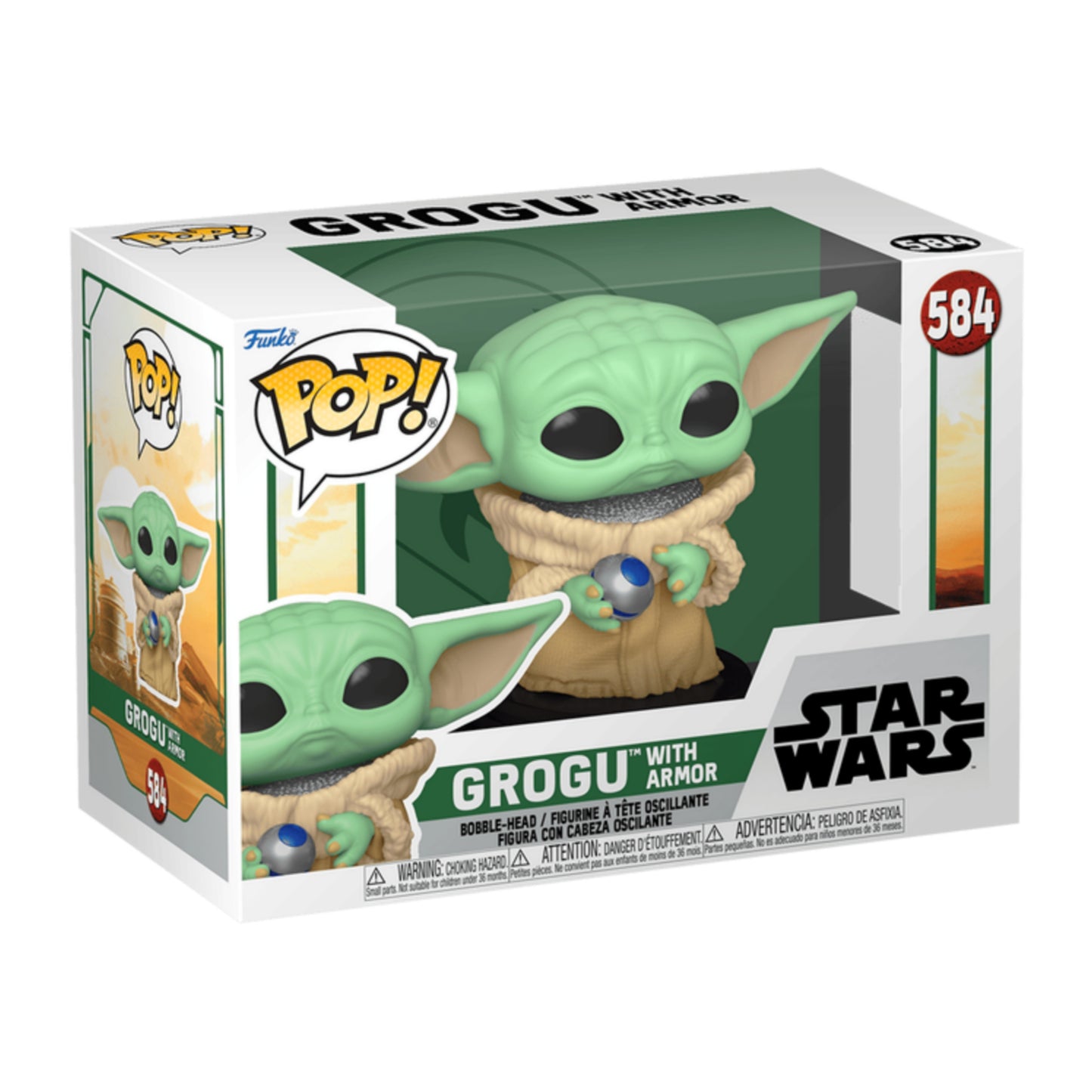 Grogu with Armor : The Mandalorian - Funko Pop! StarWars