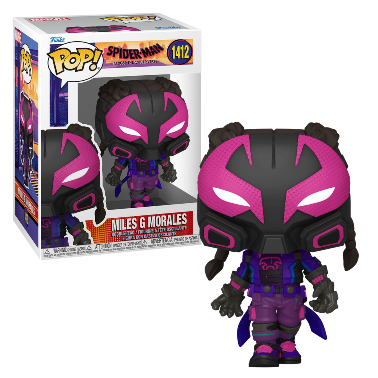 MILES G MORALES 1412 : SPIDER-MAN ACROSS THE SPIDER-VERSE - FUNKO POP! MARVEL