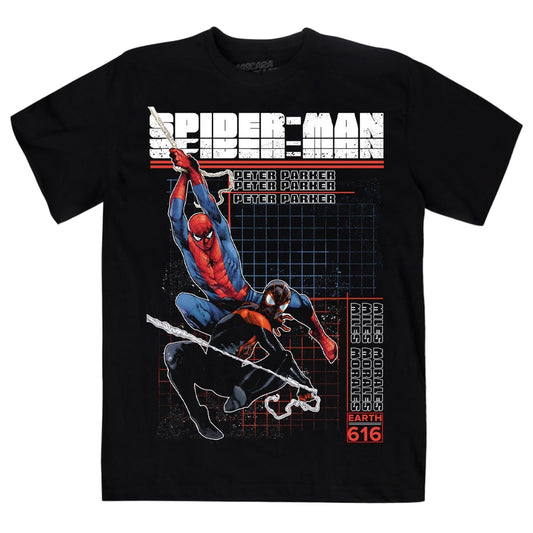 PETER & MILES : SPIDERMAN PLAYERA