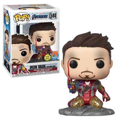 IRON MAN (YO SOY IRON MAN) EXCLUSIVO PX GLOW IN THE DARK #580 : AVENGERS END GAME - FUNKO POP! MARVEL