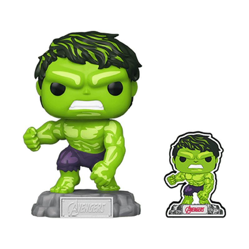 Comic Hulk con Pin 1270 : Avengers 60 Aniversario Exclusivo - Funko Pop! Marvel