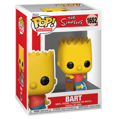 BART SIMPSON WITH SKATEBOARD #1652 : THE SIMPSONS - FUNKO POP! ANIMATION
