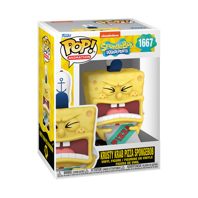 BOB ESPONJA CON LA PIZZA DE DON CANGREJO 1667 : BOB ESPONJA 25 ANIVERSARIO - FUNKO POP! ANIMATION