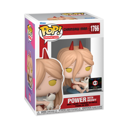 POWER WITH MEOWY EXCLUSIVO CHALICE COLLECTIBLES #1766 : CHAINSAW MAN - FUNKO POP! ANIMATION