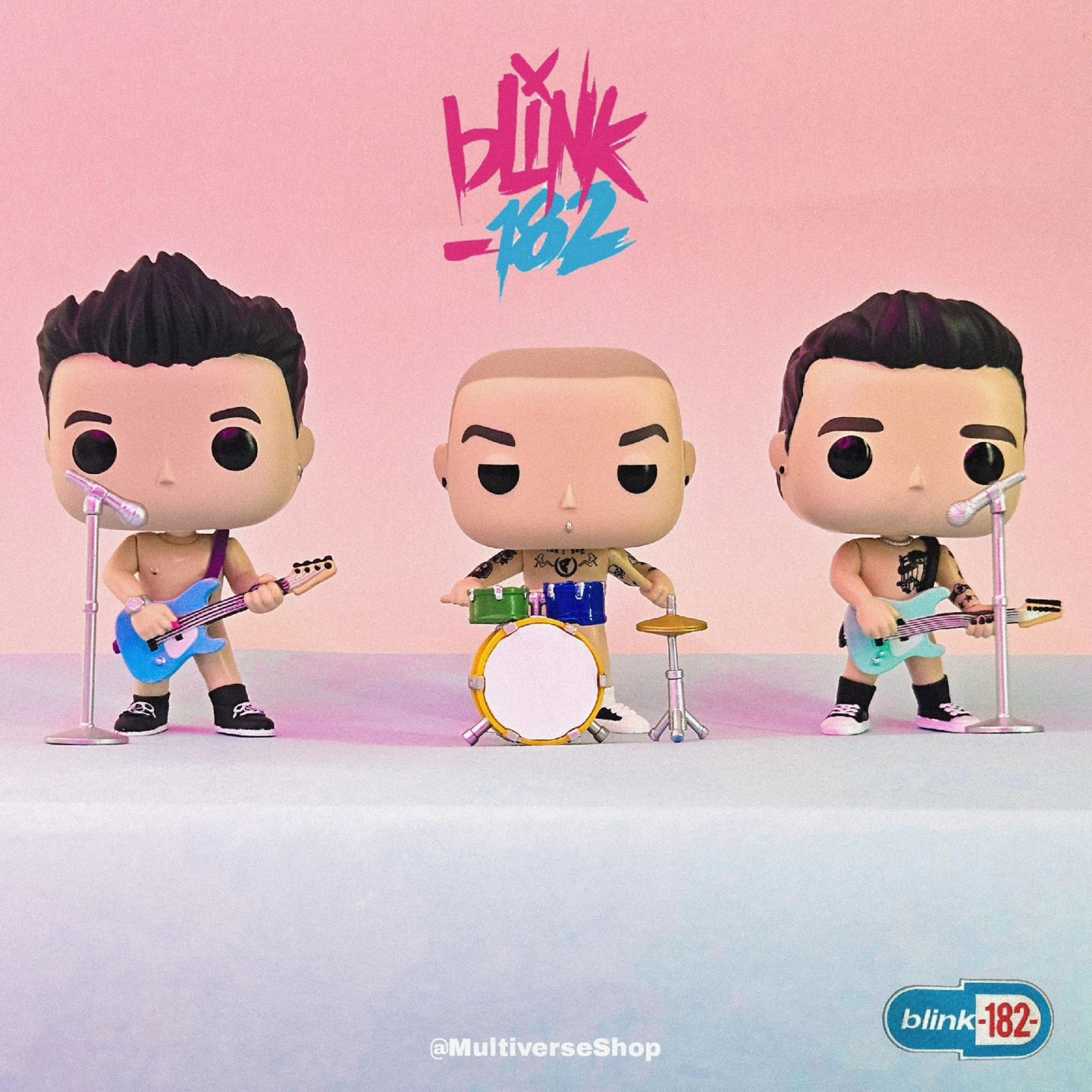 Blink 182 Mark Hoppus Travis Barker & Tom Delonge 3 Pack - Funko Pop! Rocks