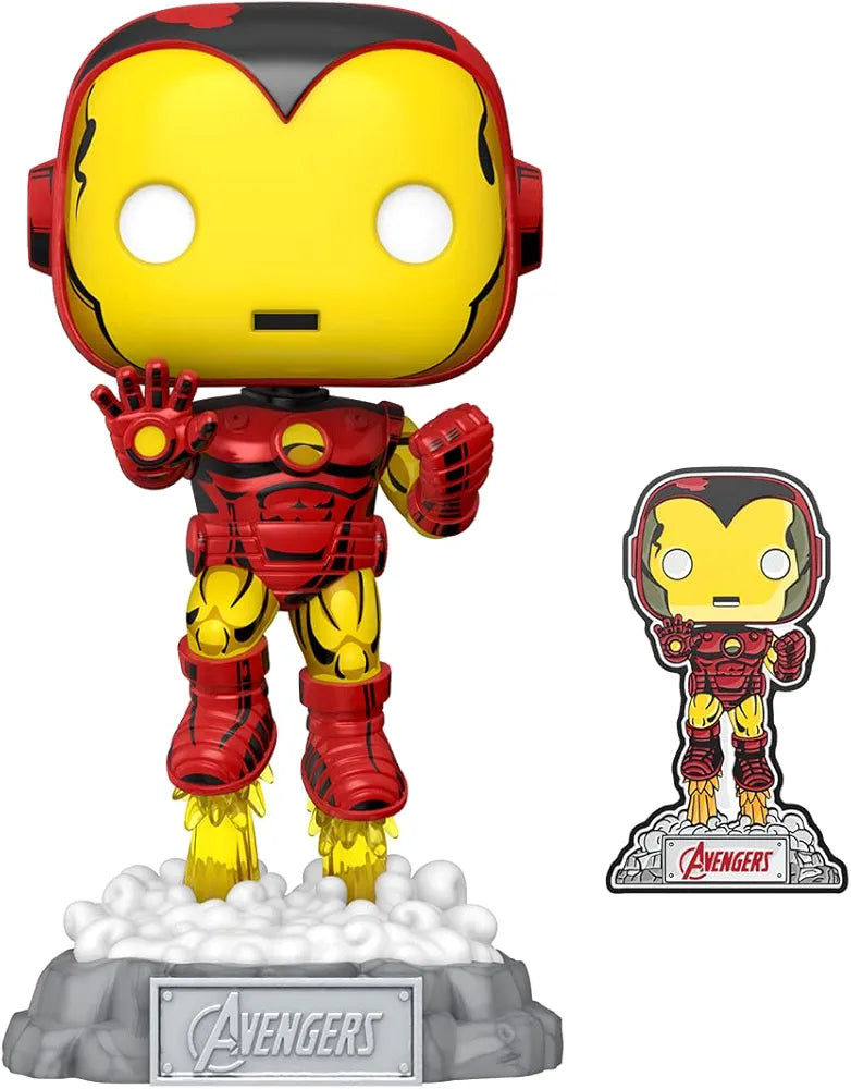 Cómic Iron Man 1172 con Pin : Avengers 60 Aniversario Exclusivo - Funko Pop! Marvel