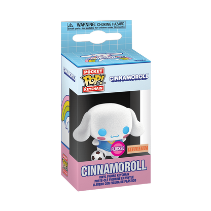 CINNAMONROLL EXCLUSIVO BOX LUNCH FLOCKED (AFELPADO) : SANRIO - FUNKO POP! KEYCHAIN