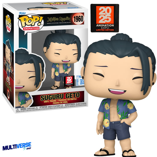 SUGURU GETO (BEACH OUTFIT) EXCLUSIVO ANIME EXPO #1960 : JUJUTSU KAISEN - FUNKO POP! ANIMATION