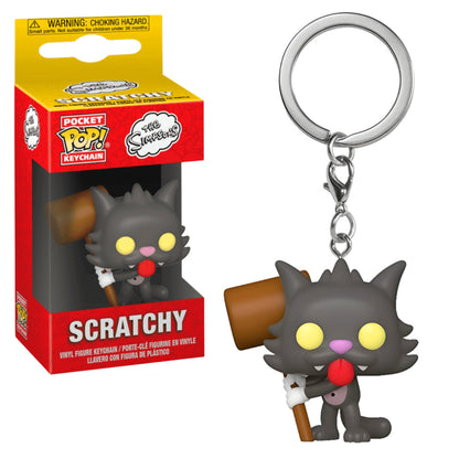 SCRATCHY LLAVERO : THE SIMPSONS - FUNKO POP! POCKET KEYCHAIN