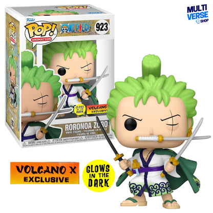 RORONOA ZORO (GITD) EXCLUSIVO VOLCANO X #923 : ONE PIECE - FUNKO POP! ANIMATION