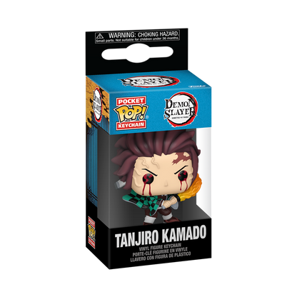 TANJIRO KAMADO RESPIRACIÓN SOLAR LLAVERO : DEMON SLAYER - FUNKO POP! KEYCHAIN