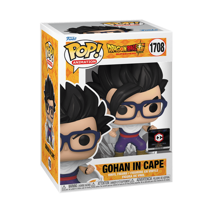 GOHAN IN CAPE EXCLUSIVO CHALICE COLLECTIBLES #1708 : DRAGON BALL SUPER SUPERHERO - FUNKO POP! ANIMATION