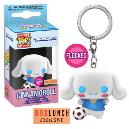 CINNAMONROLL EXCLUSIVO BOX LUNCH FLOCKED (AFELPADO) : SANRIO - FUNKO POP! KEYCHAIN