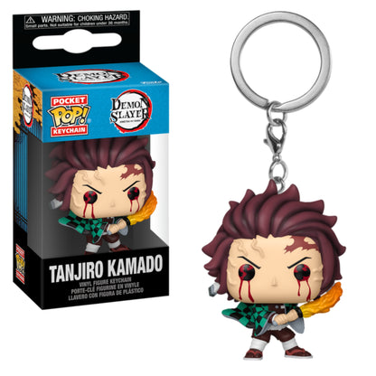TANJIRO KAMADO RESPIRACIÓN SOLAR LLAVERO : DEMON SLAYER - FUNKO POP! KEYCHAIN