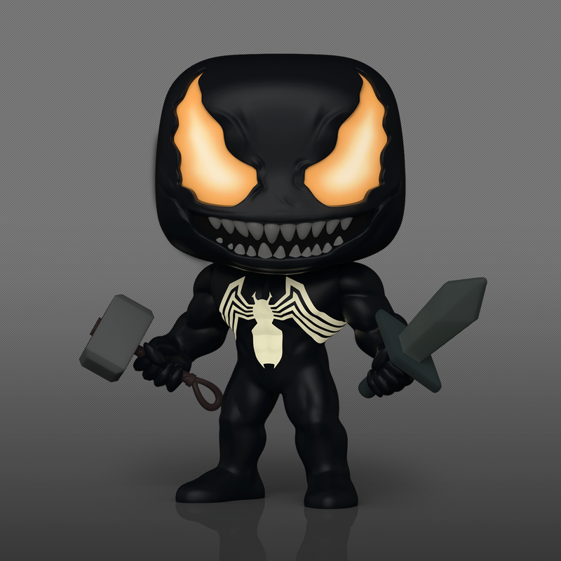 VENOM WITH MJOLNIR & SWORD GLOW IN THE DARK #1141 ✨️ - FUNKO POP! MARVEL