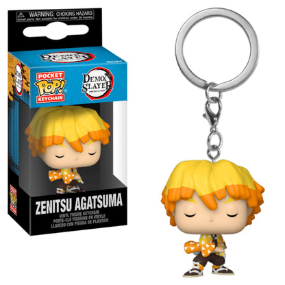 ZENITSU AGATSUMA LLAVERO : DEMON SLAYER FUNKO POP! KEYCHAIN