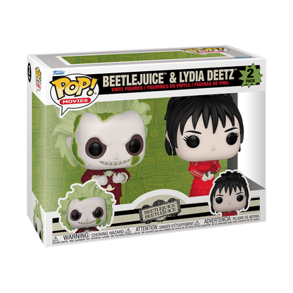 BEETLEJUICE & LYDIA DEETZ 2-PACK : BEETLEJUICE BEETLEJUICE- FUNKO POP! MOVIES