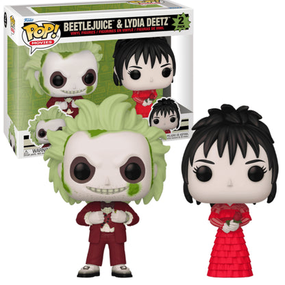 BEETLEJUICE & LYDIA DEETZ 2-PACK : BEETLEJUICE BEETLEJUICE- FUNKO POP! MOVIES