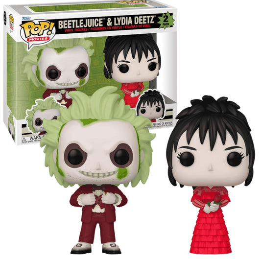 BEETLEJUICE & LYDIA DEETZ 2-PACK : BEETLEJUICE BEETLEJUICE- FUNKO POP! MOVIES
