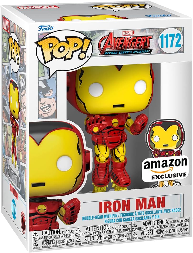 Cómic Iron Man 1172 con Pin : Avengers 60 Aniversario Exclusivo - Funko Pop! Marvel