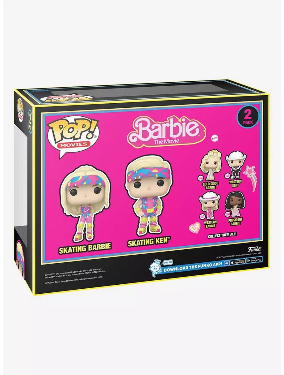 SAKATING BARBIE & KEN 2PACK EXCLUSIVO HOTTOPIC FUNKO POP! MOVIES