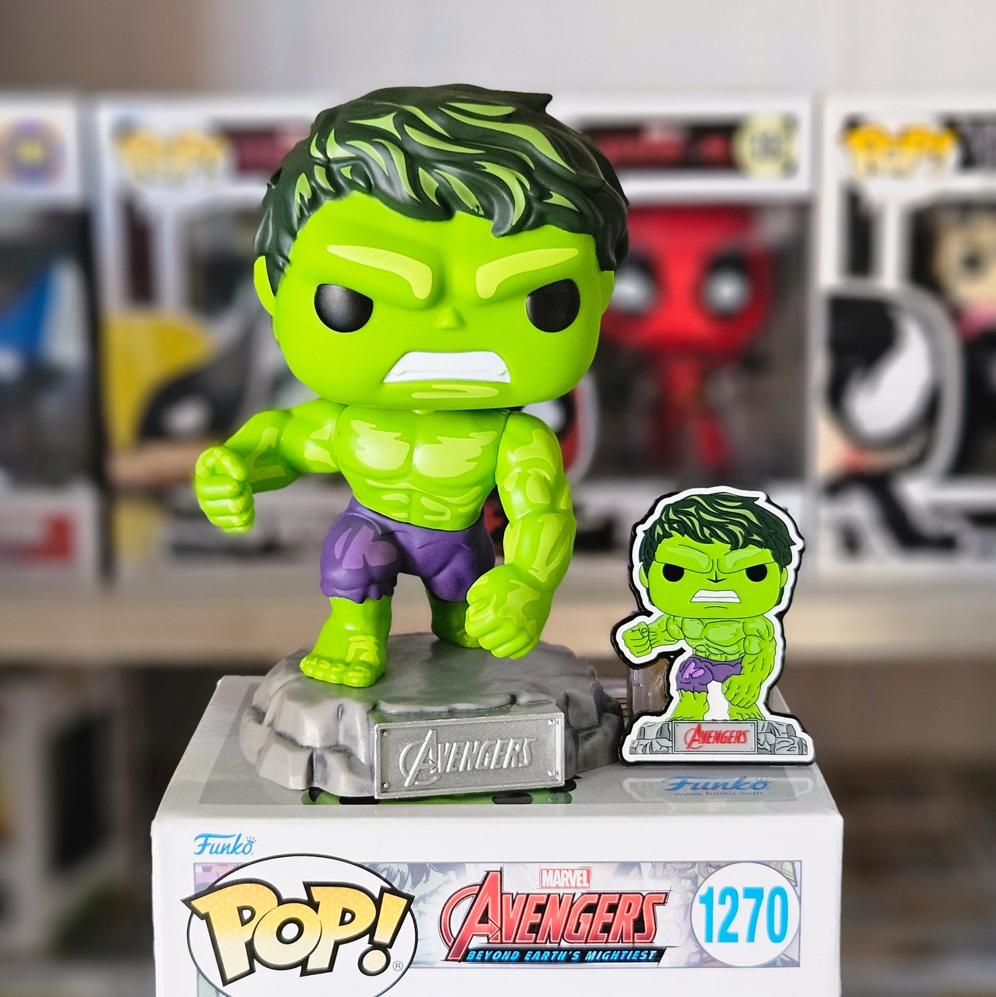 Comic Hulk con Pin 1270 : Avengers 60 Aniversario Exclusivo - Funko Pop! Marvel